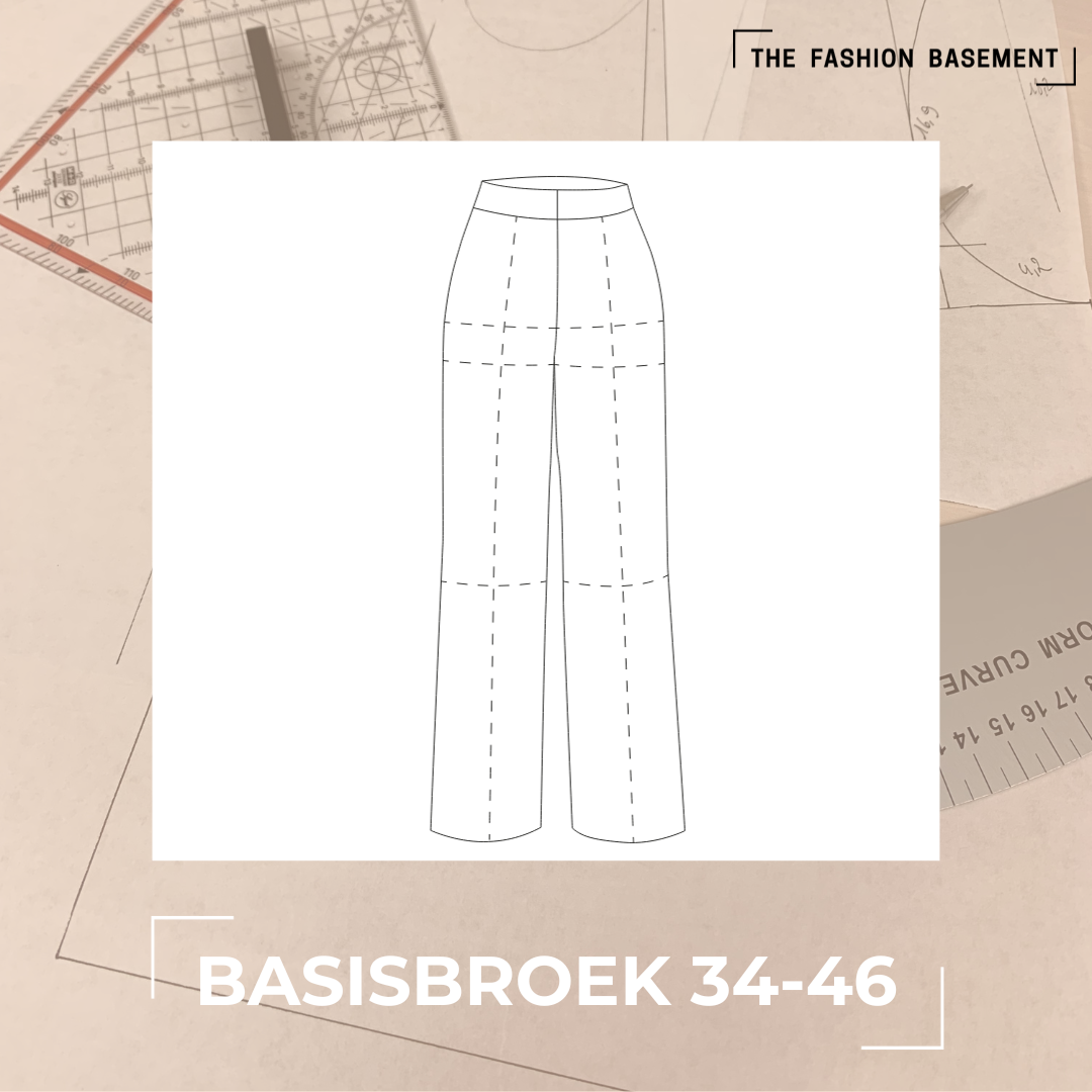 Patroon klassieke basisbroek maat 34 - 46 van "The Fashion Basement"